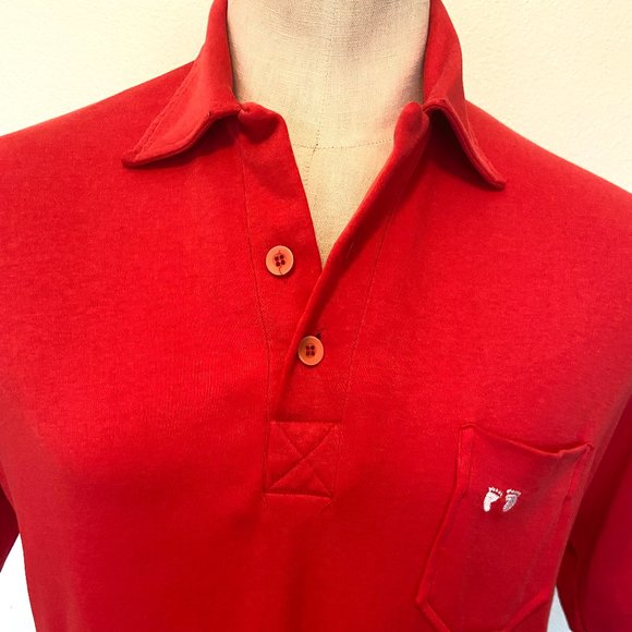 70's Hang Ten Red Polo - Size Large - Picture 2 of 9